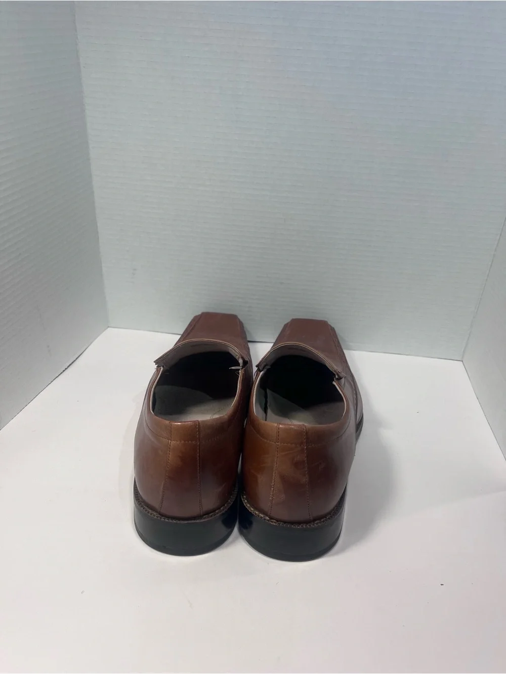 Stacy Adams Men's Brown Leather Slip-On Loafers